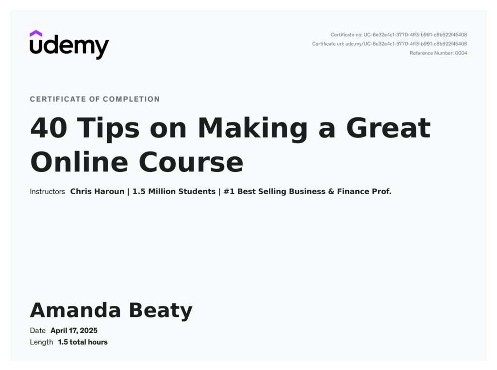 40 Tips on Making a Great Online Course Certificate
