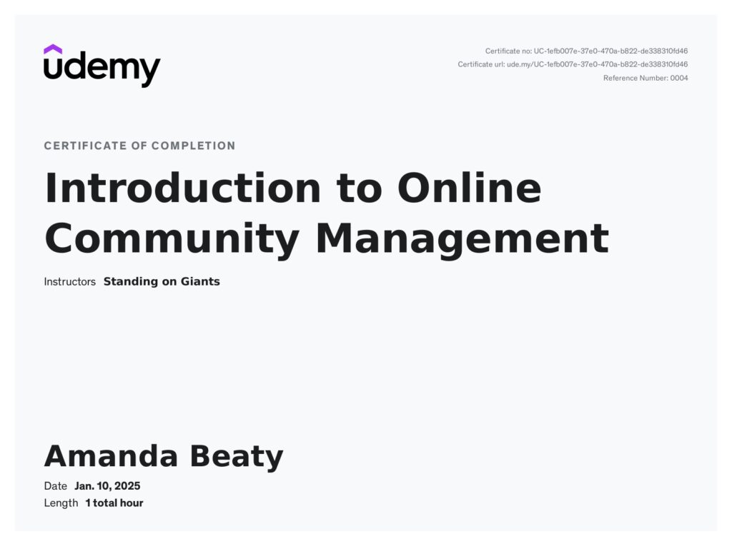 Introduction to Online Community Management